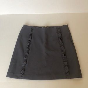 Loft Gray Ruffle Skirt